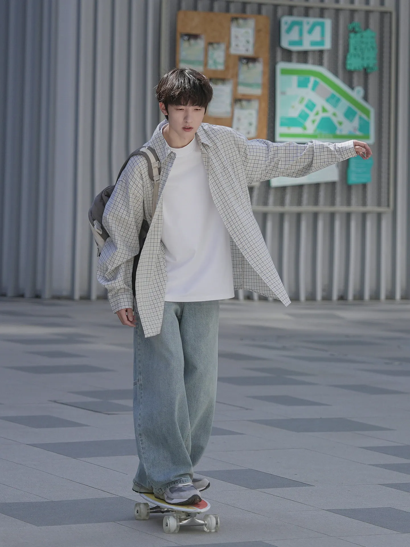 大人気 チェック柄 カジュアル 合わせやすい トレンド シャツ