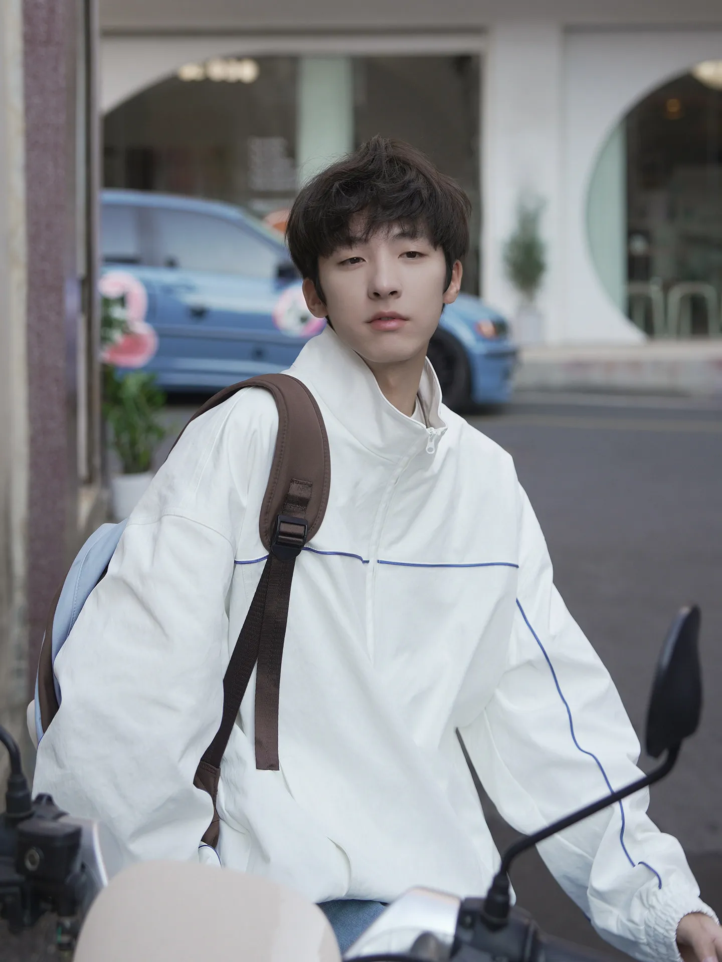 大好評 バイカラー カジュアル カッコイイ スタンドネック ジャケット