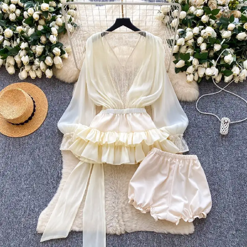 レース リボン スウィート ティアードワンピース デザイン感