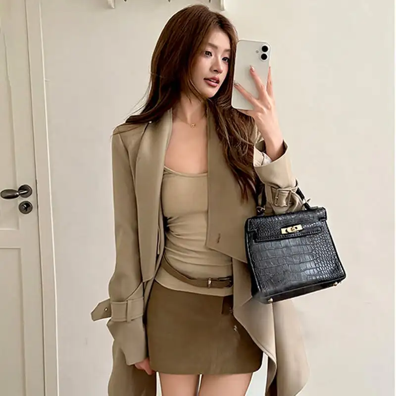 アウター トレンチコート ドレープ 抜け感 ビッグシルエット