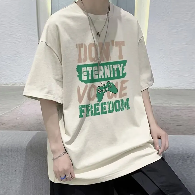 人気上昇中 カジュアル ルーズ アルファベット トレンド 半袖 Tシャツ