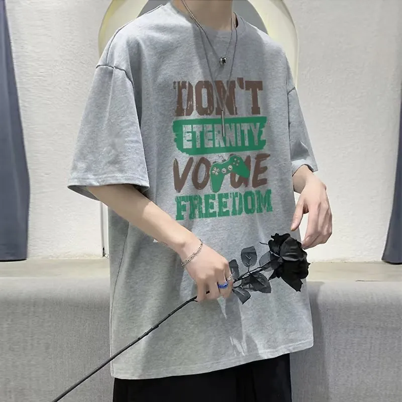 人気上昇中 カジュアル ルーズ アルファベット トレンド 半袖 Tシャツ